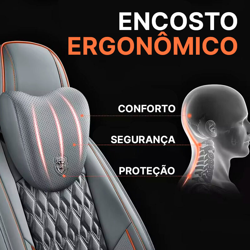 Capa Universal Veron Completa para Carro em Couro Legítimo +3 BRINDES: Tapetes Automotivos