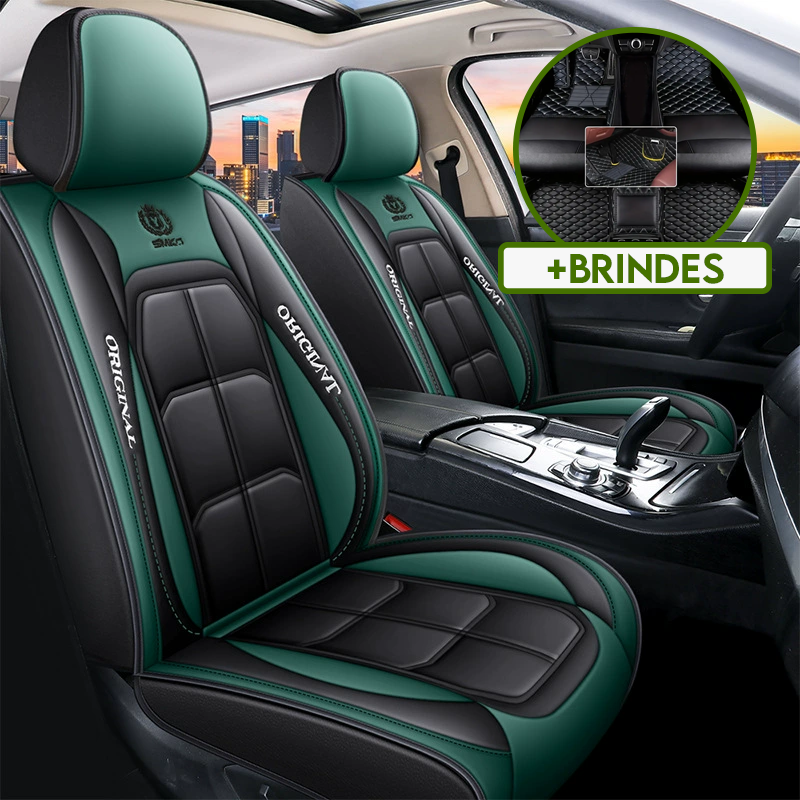 Capa Universal Thunder Completa Para Carro em Couro Legítimo + 3 BRINDES: Tapetes Automotivos