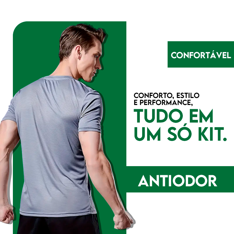 Kit com 10 camisas lisas e transpiráveis para verão