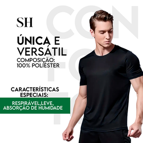 Kit com 10 camisas lisas e transpiráveis para verão