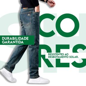 Kit 5 Calça Jeans Masculina Elegante +BRINDES: Cinto de Couro + Relógio de Luxo