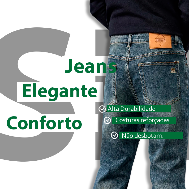 Kit 5 Calça Jeans Masculina Elegante +BRINDES: Cinto de Couro + Relógio de Luxo