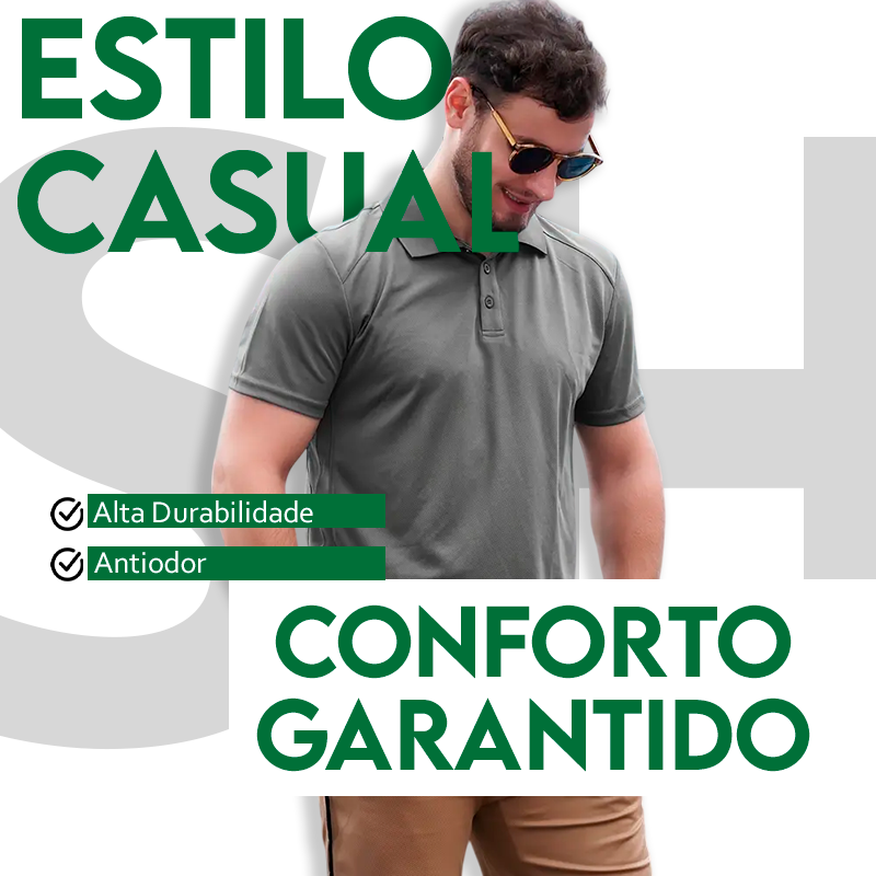 Kit 7 Camisas Polo Sport Masculina Manga Curta Minimalista