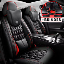 Capa Universal Veron Completa para Carro em Couro Legítimo +3 BRINDES: Tapetes Automotivos