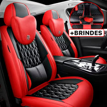 Capa Universal Veron Completa para Carro em Couro Legítimo +3 BRINDES: Tapetes Automotivos