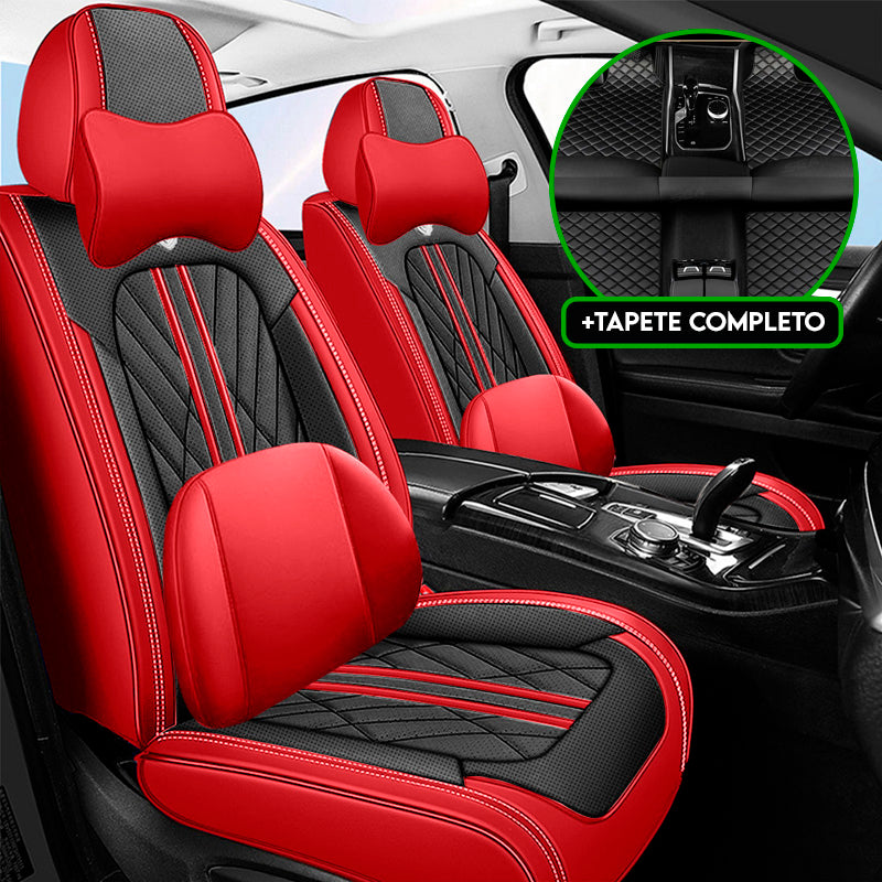 Capa Universal Major Completa Para Carro em Couro Legítimo + 3 BRINDES: Tapetes Automotivos