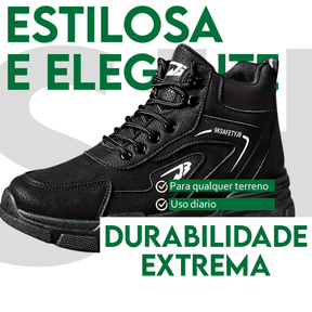 Bota Masculina Ortopédica com Solado Antiderrapante Ankle + BRINDE: 1 Relógio e 1 Cinto de Couro