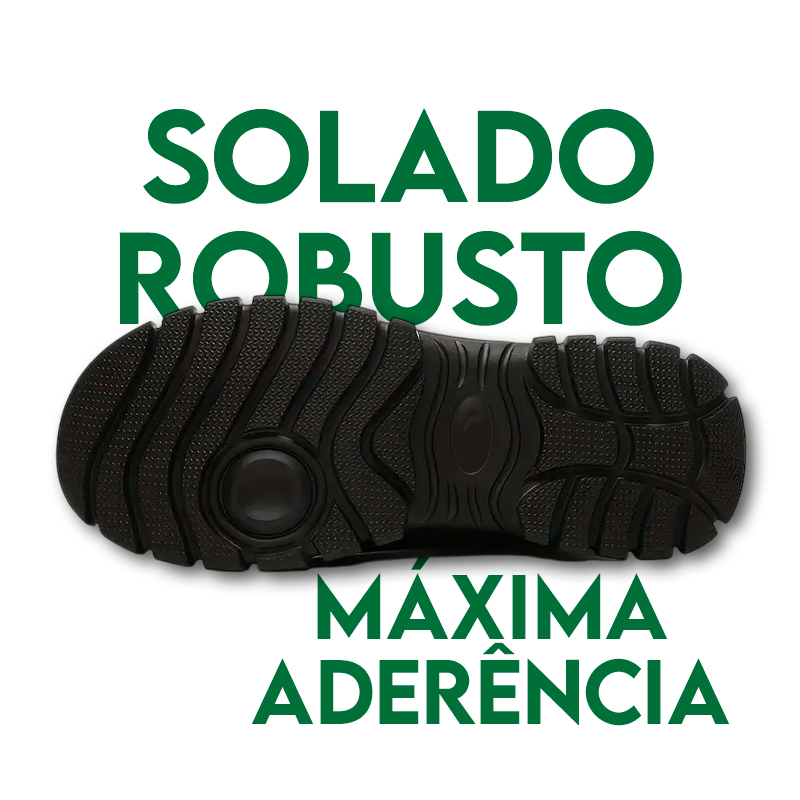 Bota Masculina Ortopédica com Solado Tratorado Cano Alto +BRINDE: 5 Pares de Meia 100% Algodão