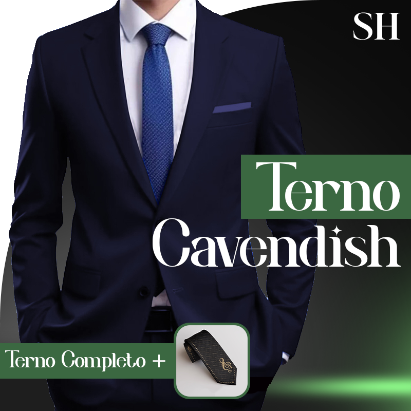 Conjunto de Terno Completo Formal em Tecido Oxford Canvedish | BRINDE: Gravata