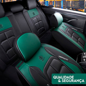 Capa Universal Thunder Completa Para Carro em Couro Legítimo + 3 BRINDES: Tapetes Automotivos