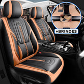 Capa Universal Completa Para Carro Izurus em Couro Legítimo +BRINDES: 3 Tapetes Para Carro