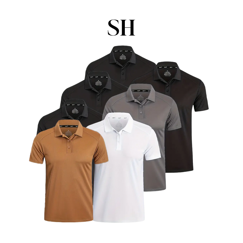 Kit 7 Camisas Polo Sport Masculina Manga Curta Minimalista