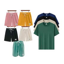 Conjunto de 5 Camisas T-Shirt Anti Odor Lisas + 5 Shorts de Linho