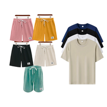 Conjunto de 5 Camisas T-Shirt Anti Odor Lisas + 5 Shorts de Linho