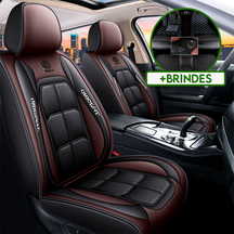 Capa Universal Thunder Completa Para Carro em Couro Legítimo + 3 BRINDES: Tapetes Automotivos