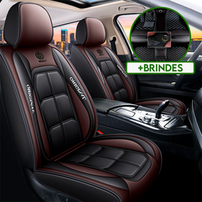 Capa Universal Thunder Completa Para Carro em Couro Legítimo + 3 BRINDES: Tapetes Automotivos